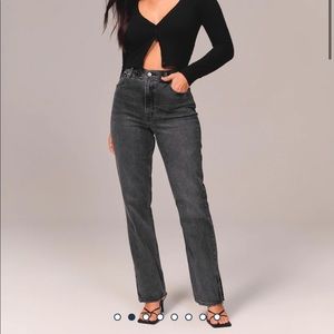 abercrombie curve love straight jeans